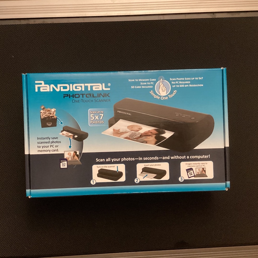 SEALED Pandigital PHOTOLINK One-Touch Scanner Discontinued scans up to 5x7 photo